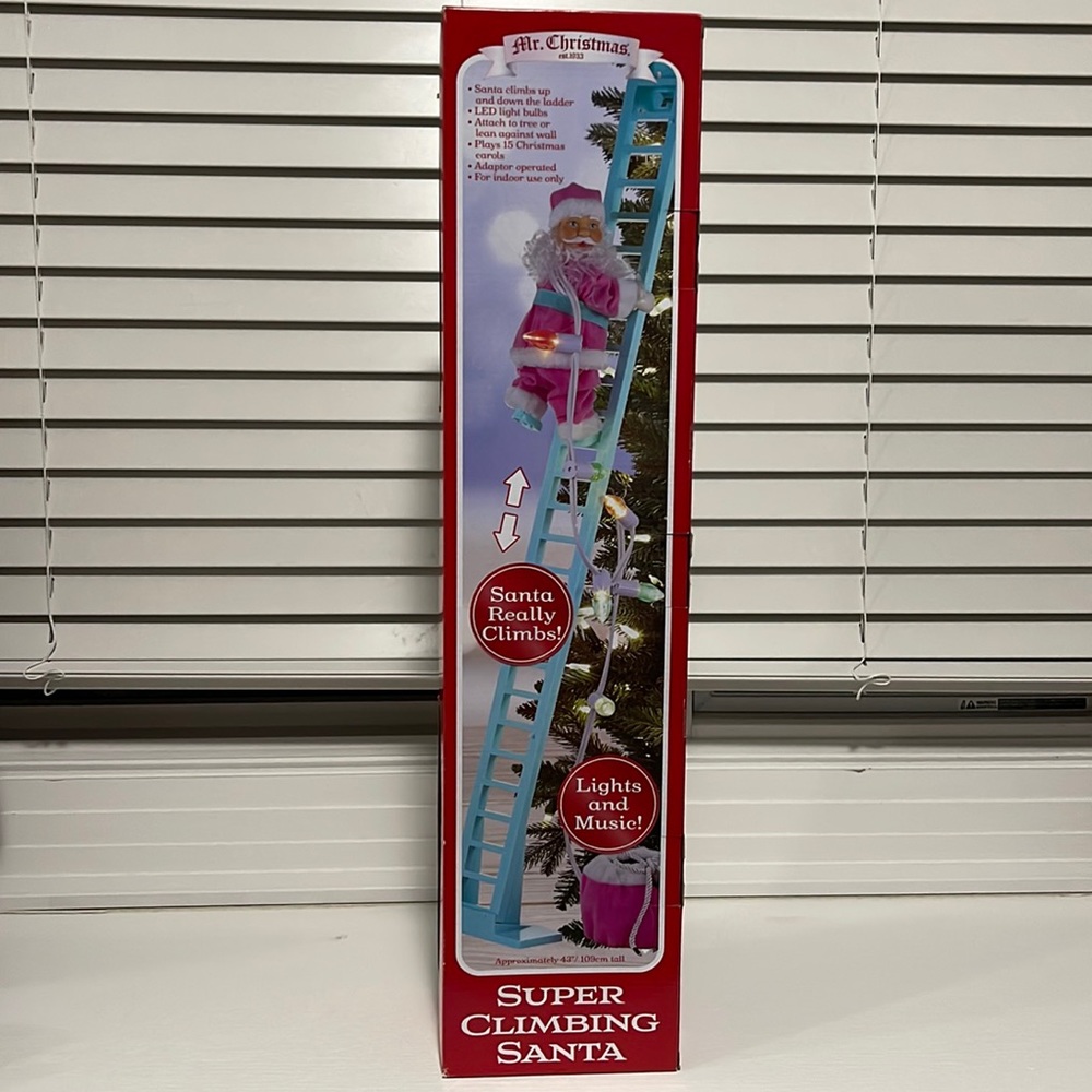 Mr. Christmas super climbing Santa pink